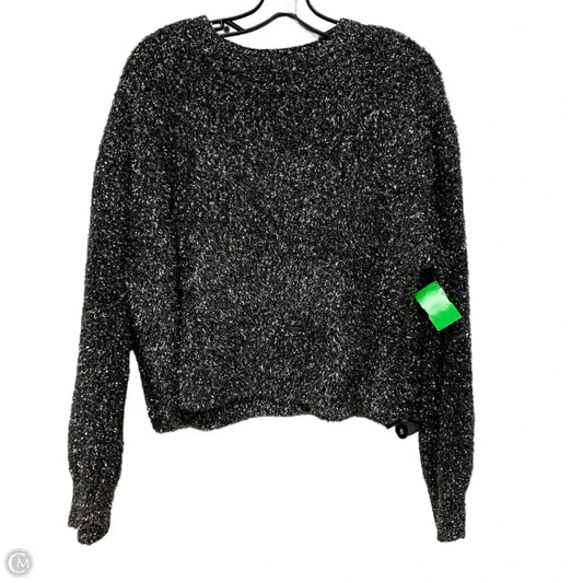 Sweater By Bar Iii In Black & Silver, Size: L