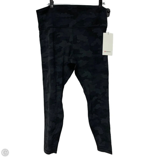 Athletic Leggings By Lululemon In Camouflage Print, Size: 1x