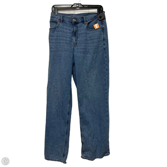 Jeans Wide Leg By American Eagle In Blue Denim, Size: 16