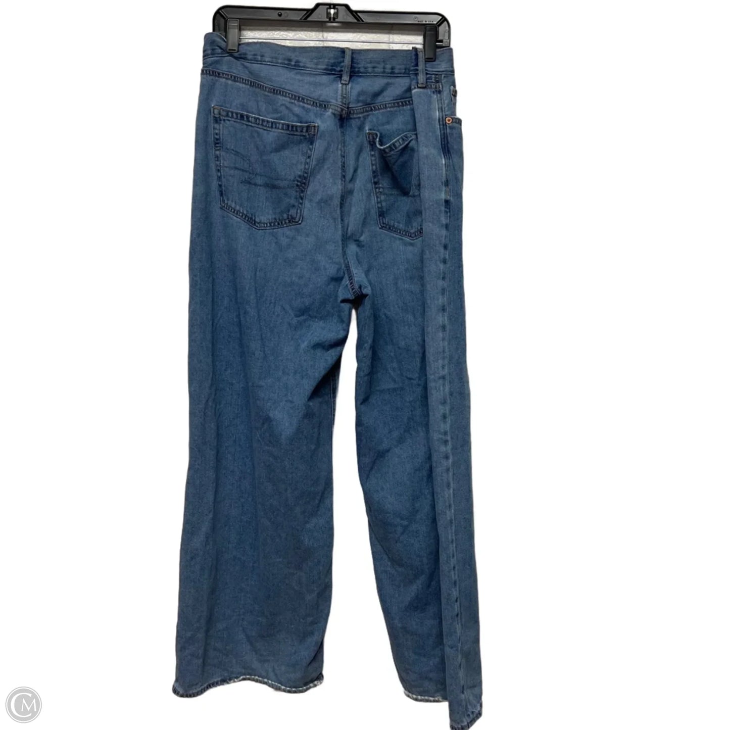 Jeans Wide Leg By American Eagle In Blue Denim, Size: 16