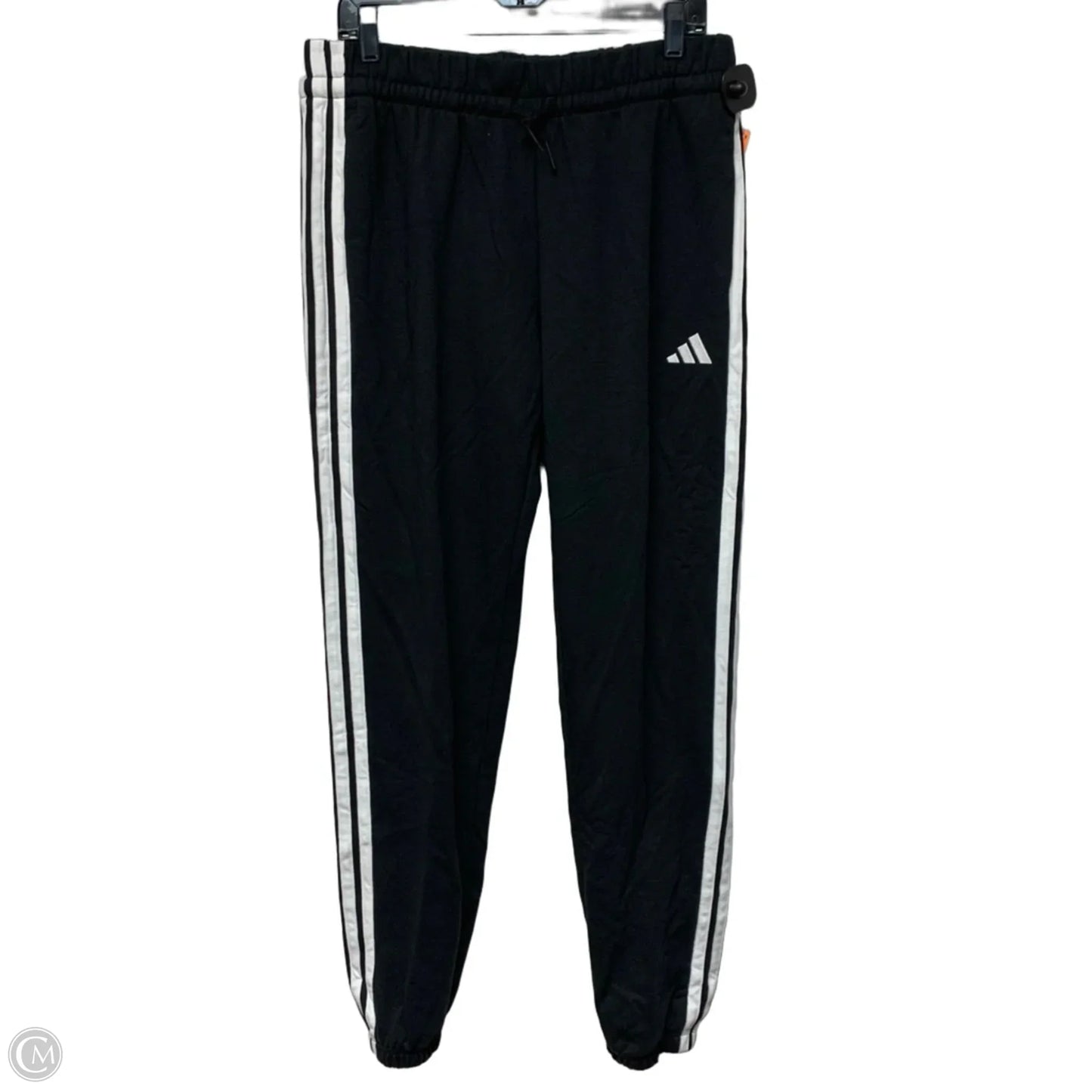 Athletic Pants By Adidas In Black & White, Size: L