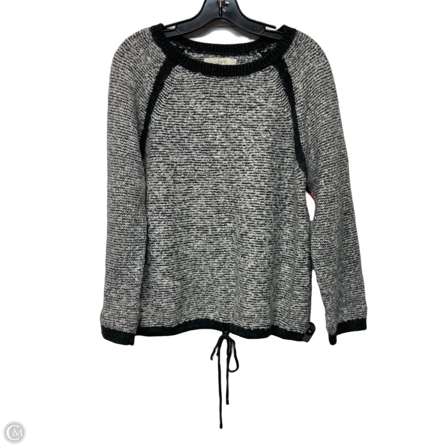 Sweater By Loft In Grey & White, Size: Xl