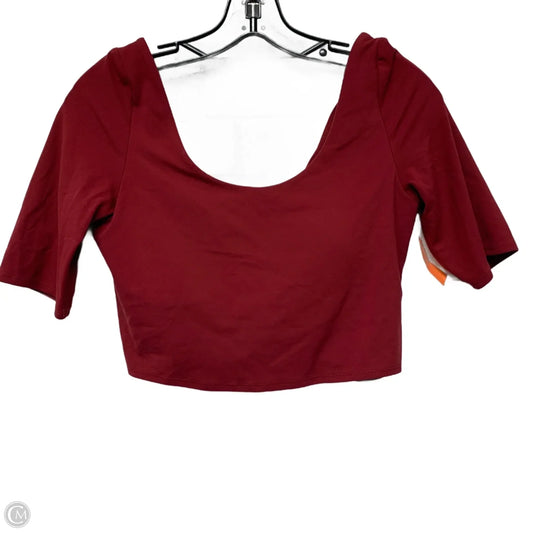 Athletic Top Short Sleeve By Athleta In Red, Size: M