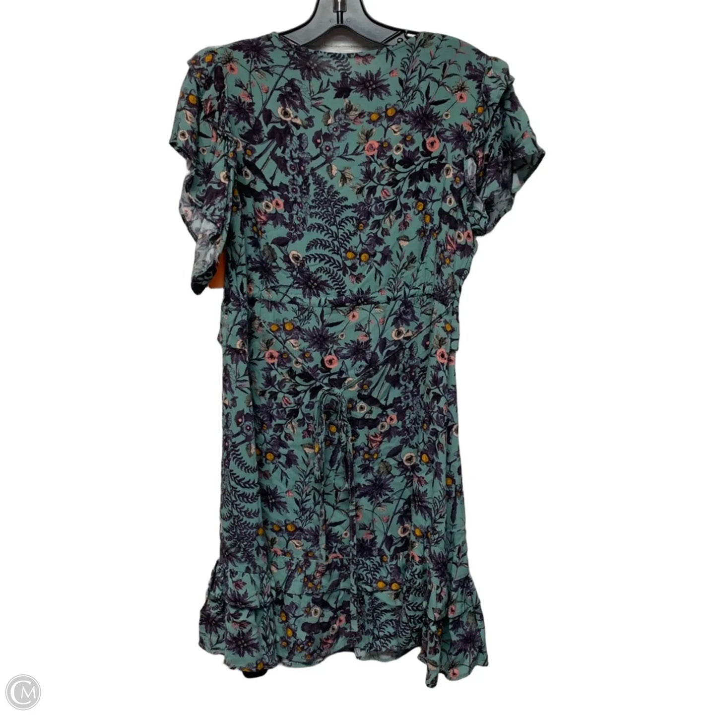 Dress Casual Short By Mi Ami In Green & Purple, Size: S