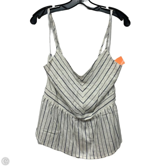 Top Sleeveless By Monteau In Blue & White, Size: Xl