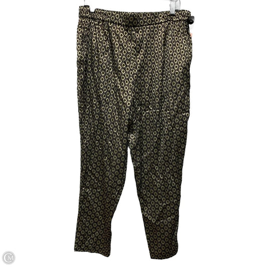 Pants Dress By Anthropologie In Black & Gold, Size: L