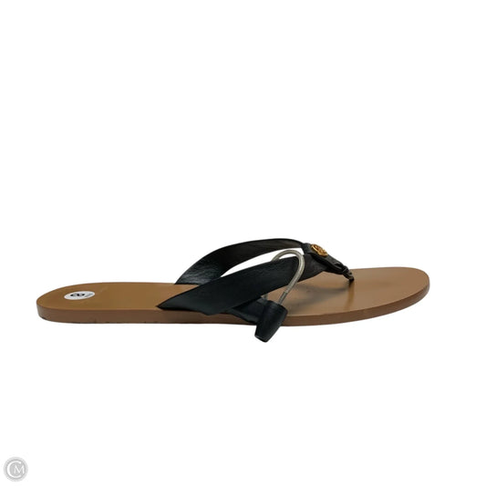 Sandals Designer By Tory Burch In Black & Brown, Size: 8