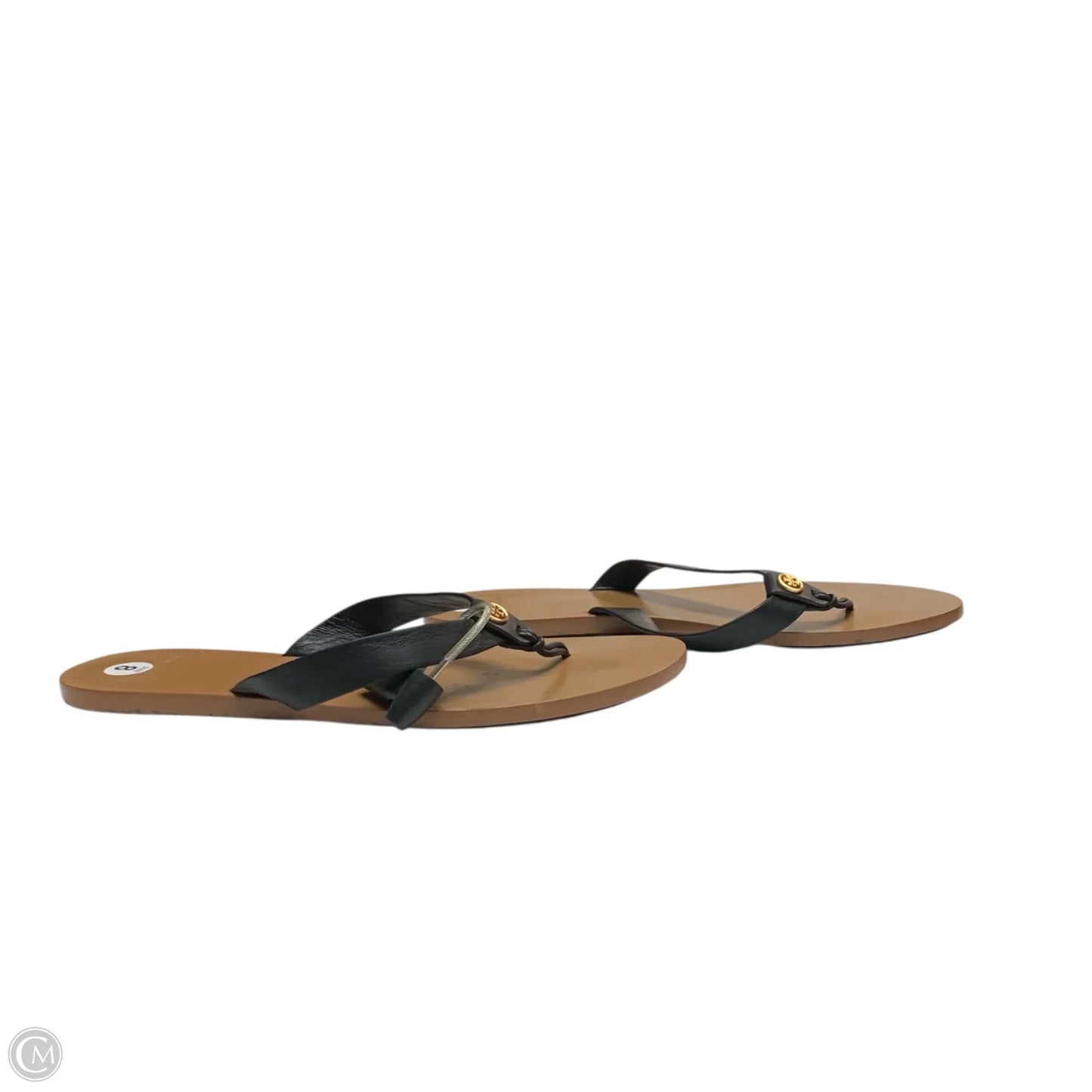 Sandals Designer By Tory Burch In Black & Brown, Size: 8