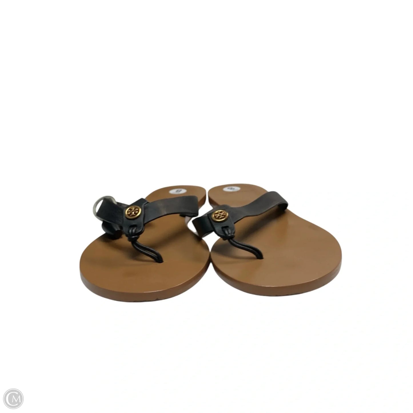 Sandals Designer By Tory Burch In Black & Brown, Size: 8