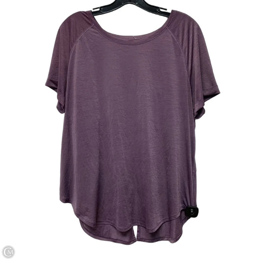 Athletic Top Short Sleeve By Lululemon In Purple, Size: M