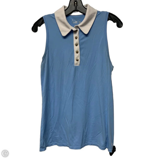 Top Sleeveless Designer By Lilly Pulitzer In Blue & White, Size: S