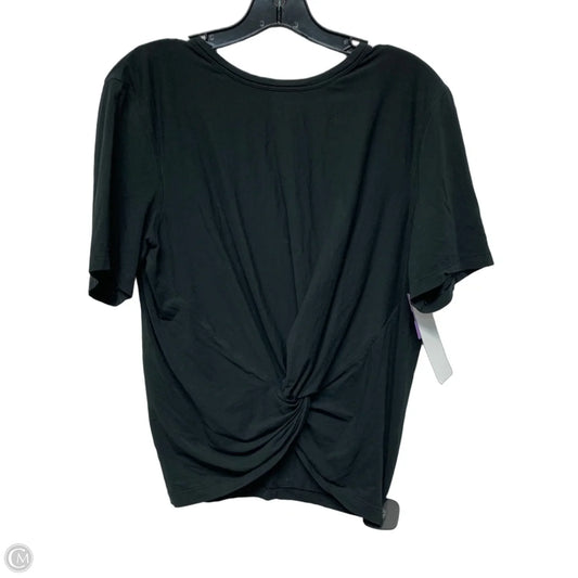 Athletic Top Short Sleeve By Lululemon In Black, Size: S