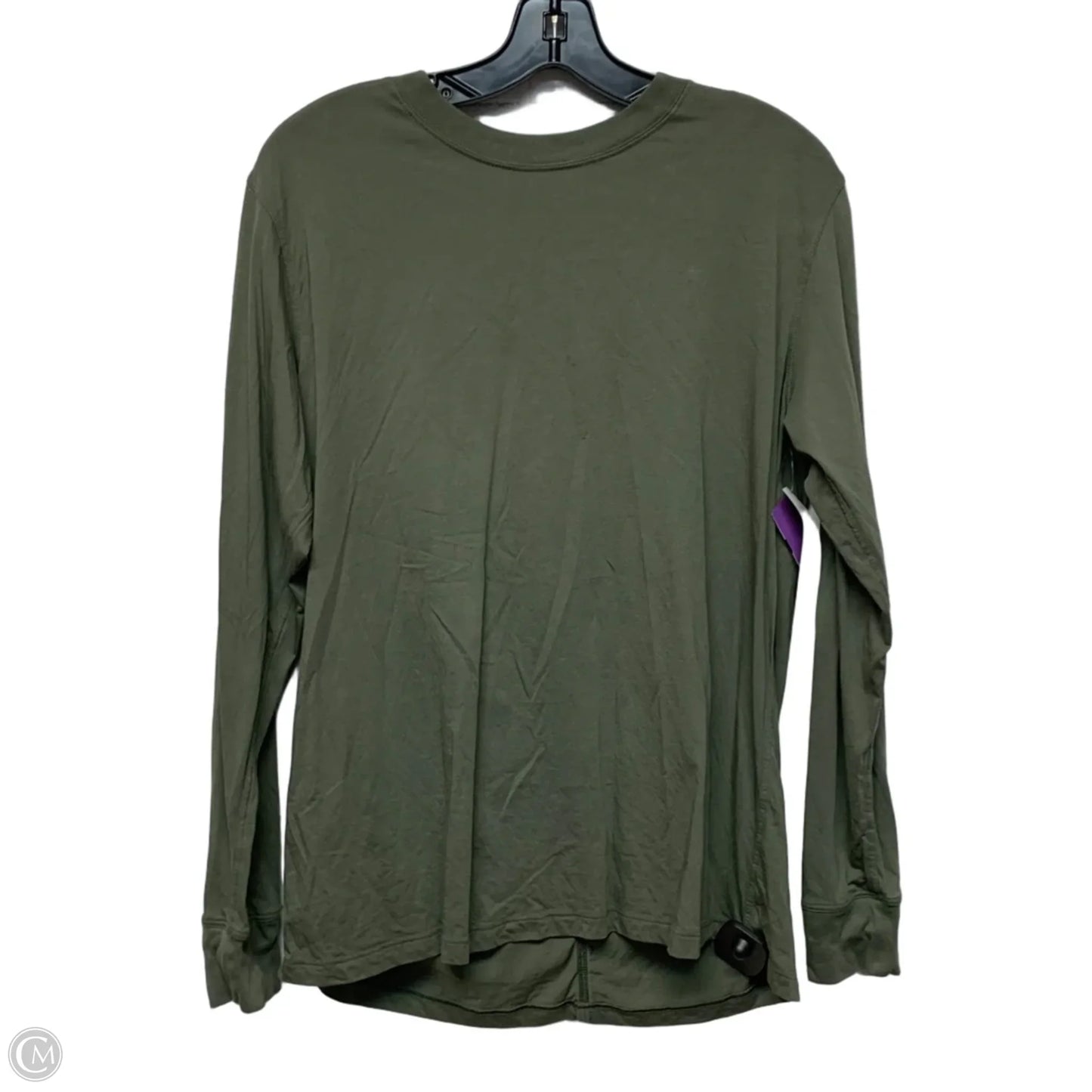 Athletic Top Long Sleeve Crewneck By Lululemon In Green, Size: M