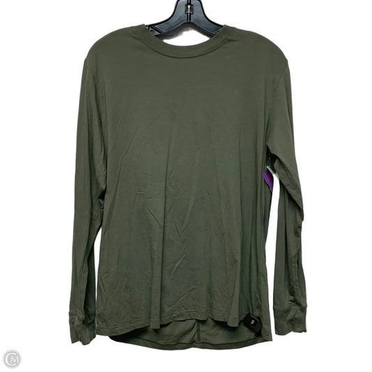 Athletic Top Long Sleeve Crewneck By Lululemon In Green, Size: M