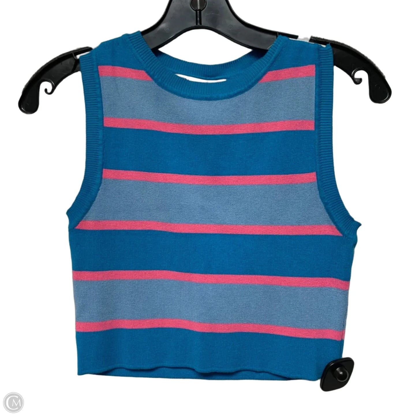 Top Sleeveless By Zara In Striped Pattern, Size: L
