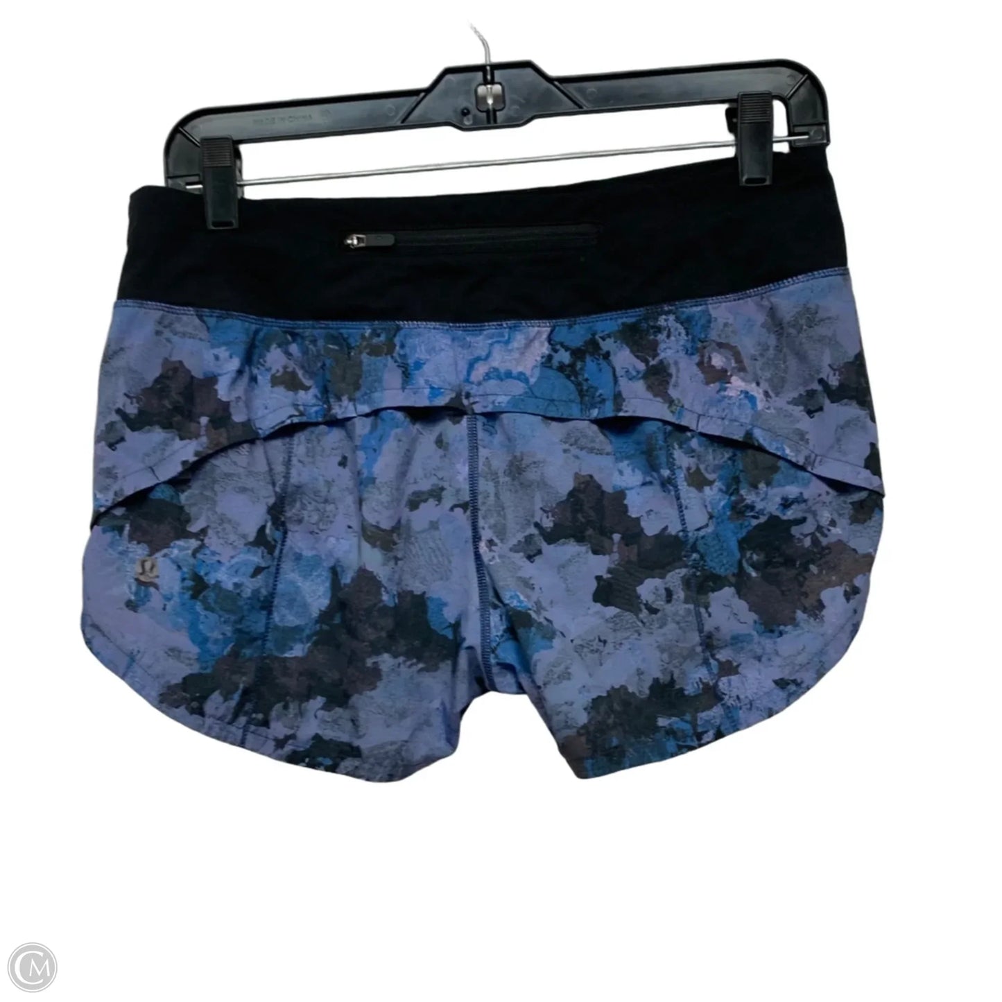 Athletic Shorts By Lululemon In Black & Blue, Size: S
