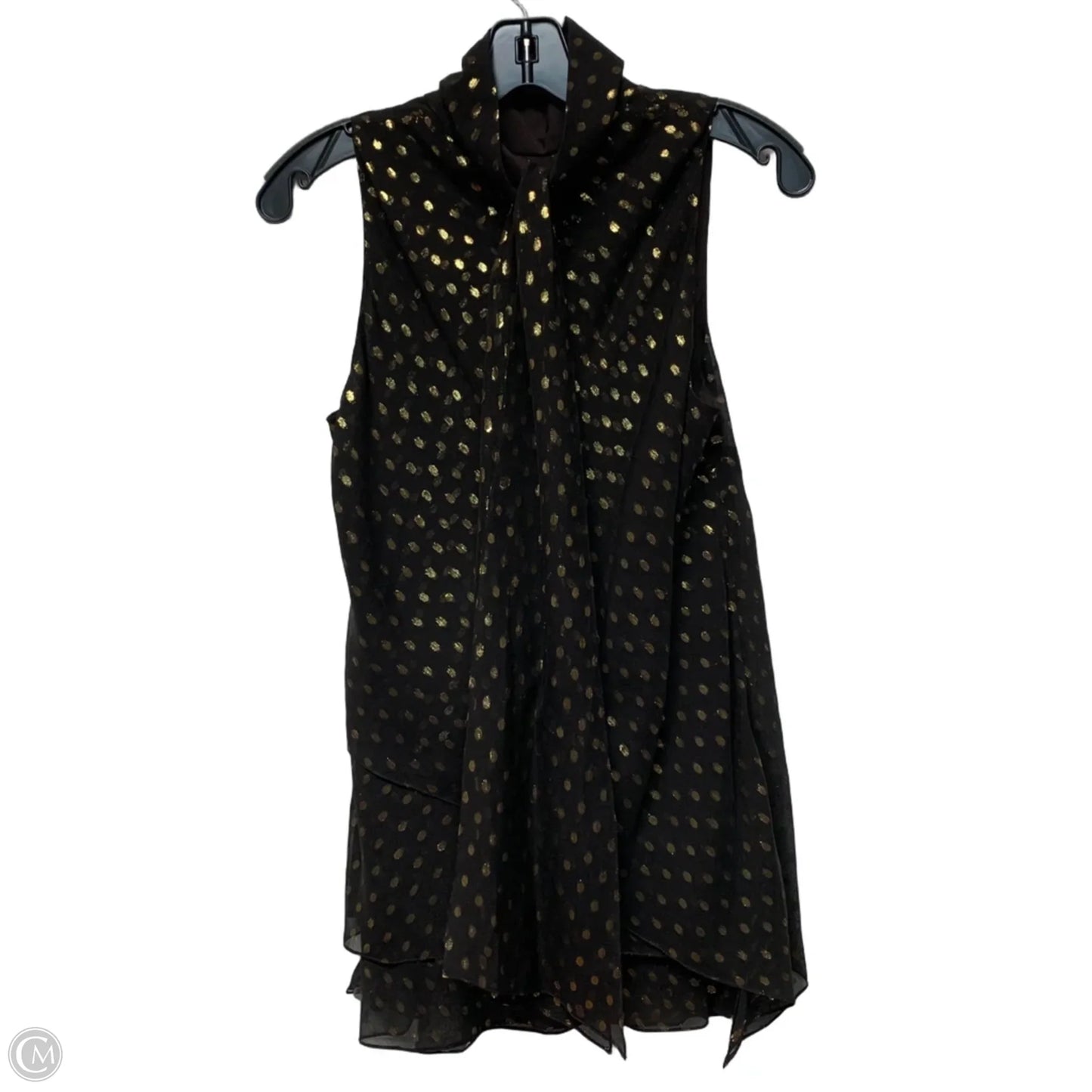 Blouse Sleeveless By Worth Ny In Brown & Gold, Size: M