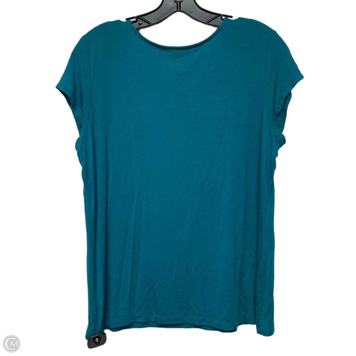 Top Short Sleeve Basic By Tahari In Blue, Size: Xl