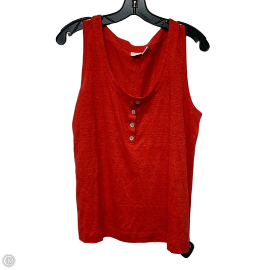 Top Sleeveless By Joie In Red, Size: L