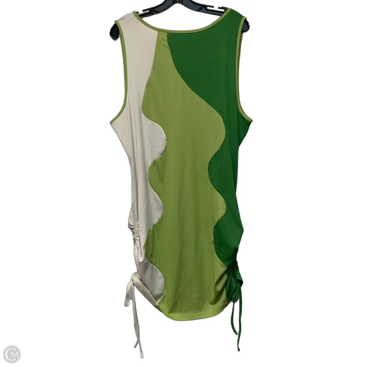 Dress Casual Short By Shein In Green & White, Size: 4x