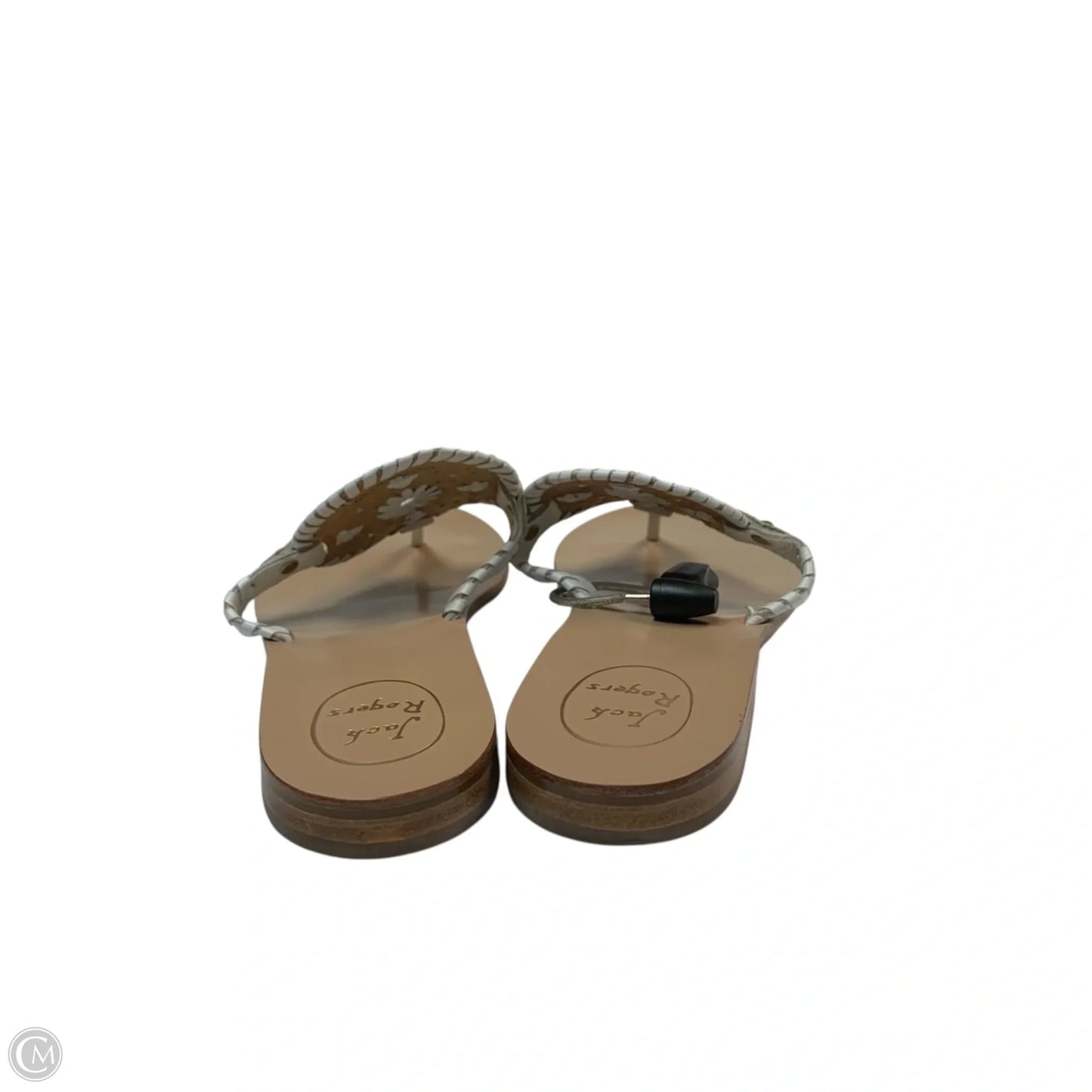 Sandals Flip Flops By Jack Rogers In Brown & White, Size: 9.5