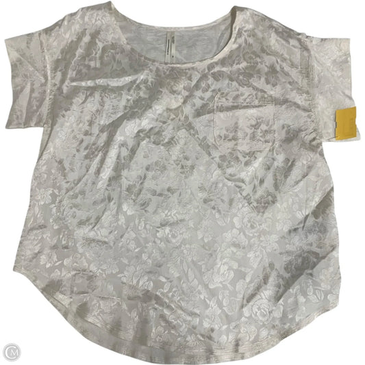 Top Short Sleeve By Anthropologie In Cream, Size: Xs