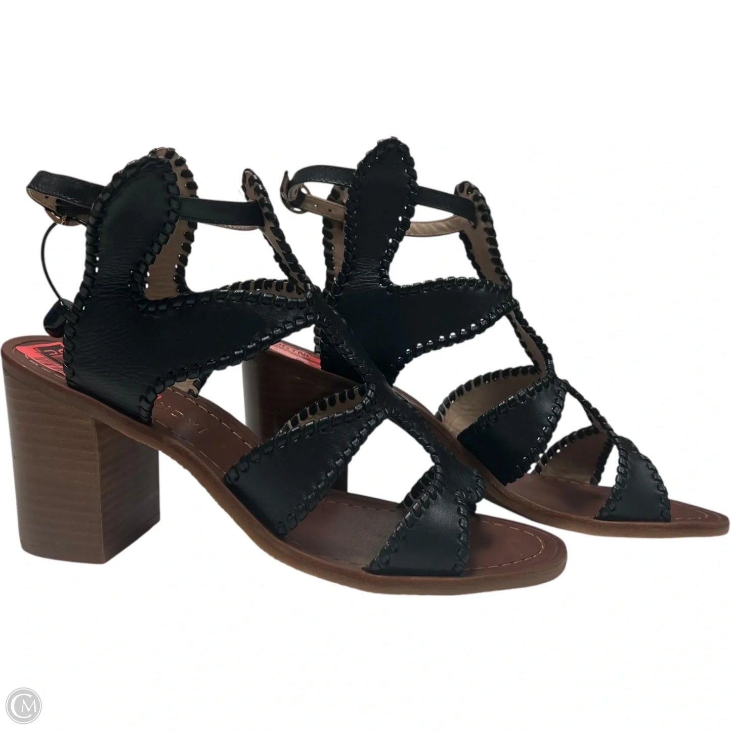 Sandals Heels Block By Jack Rogers In Black, Size: 9