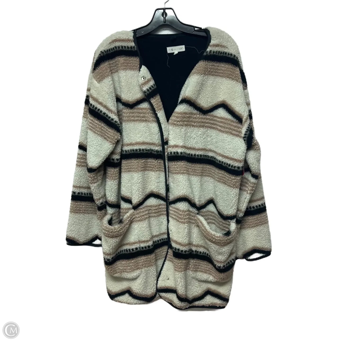 Coat Faux Fur & Sherpa By Lou And Grey In Beige, Size: L