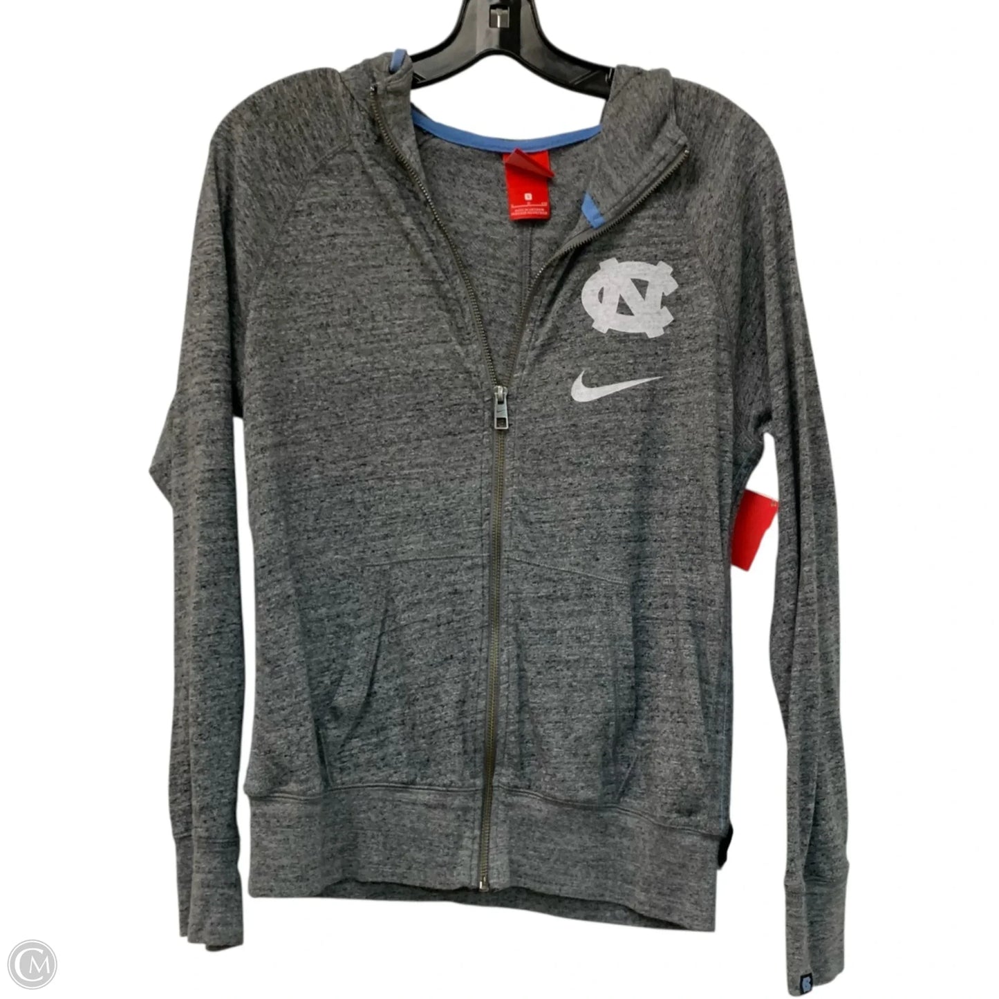 Athletic Jacket By Nike Apparel In Grey, Size: S