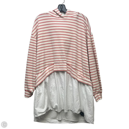 Sweatshirt Hoodie By Pilcro In Pink, Size: L