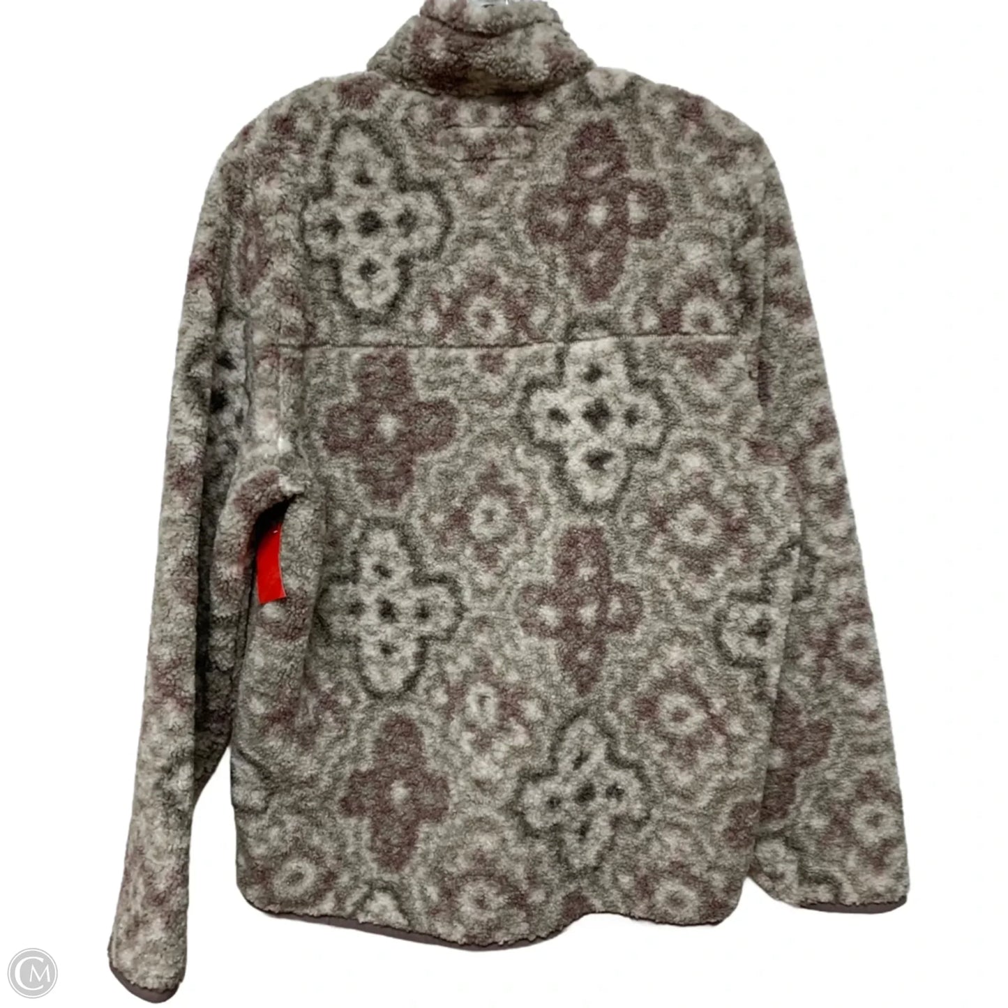 Jacket Faux Fur & Sherpa By Abercrombie And Fitch In Cream & Purple, Size: S