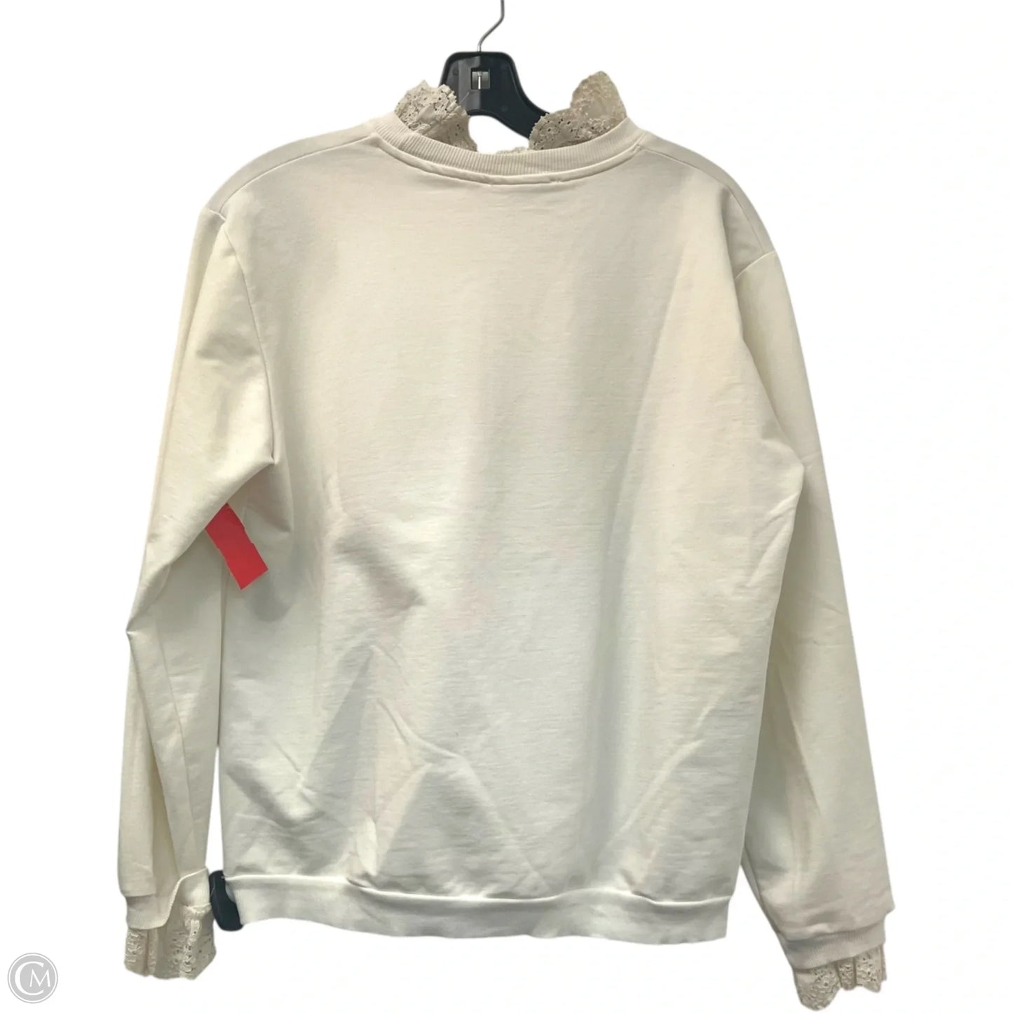 Sweatshirt Crewneck By Bebe In White, Size: S