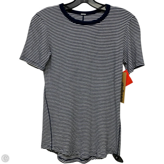 Athletic Top Short Sleeve By Lululemon In Blue, Size: M