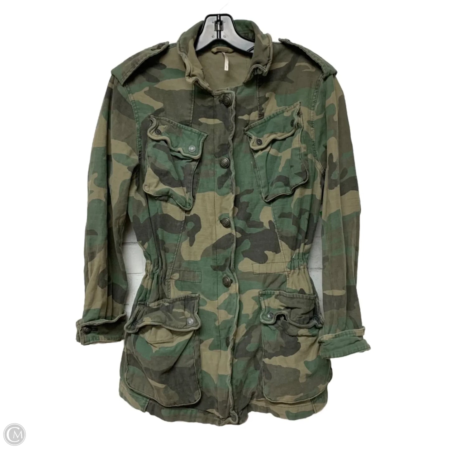 Jacket Utility By Free People In Camouflage Print, Size: S