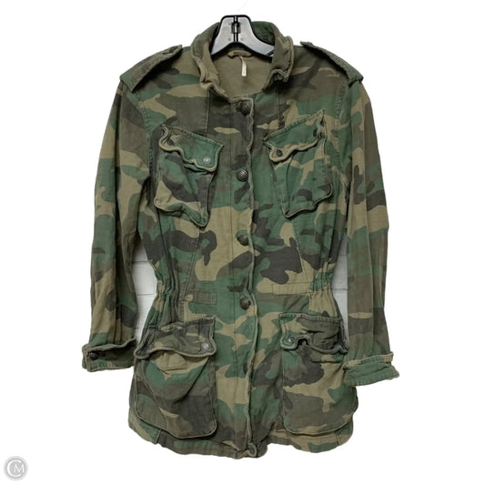 Jacket Utility By Free People In Camouflage Print, Size: S