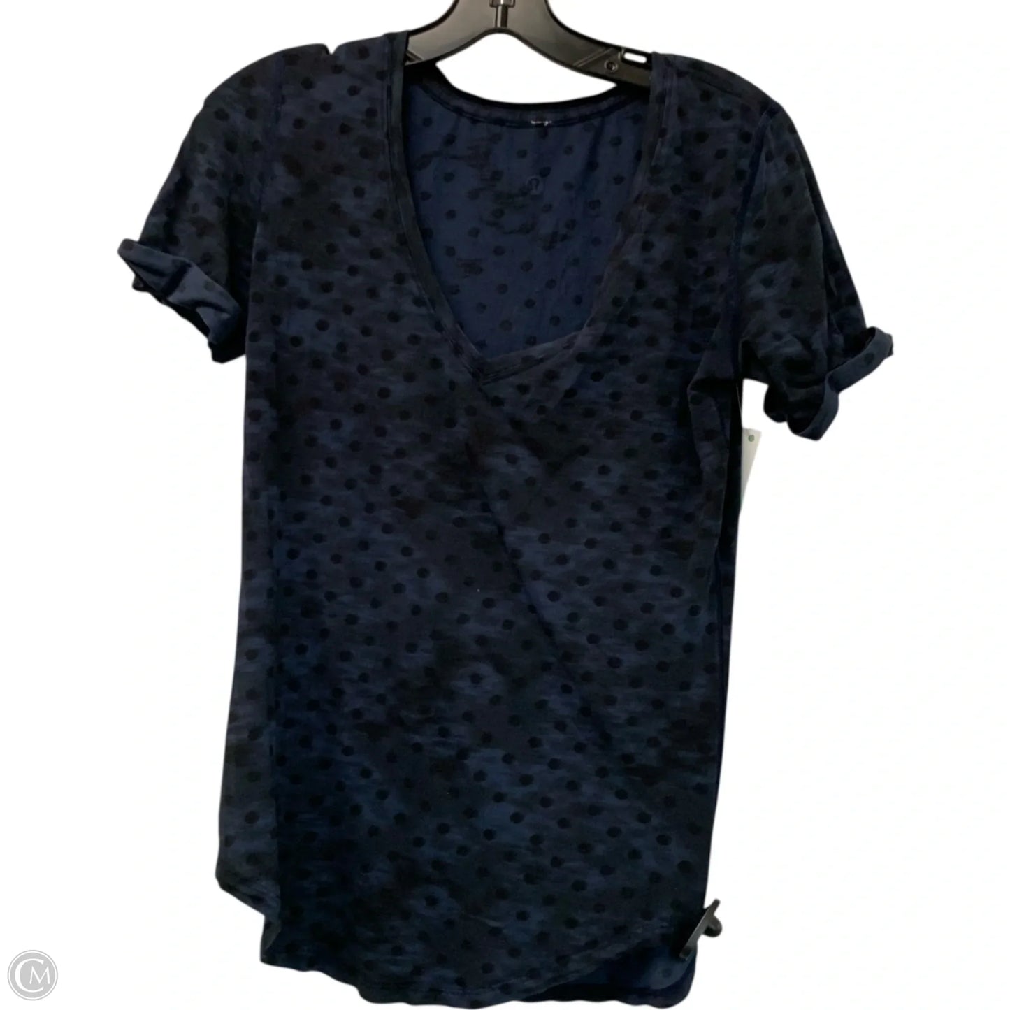 Athletic Top Short Sleeve By Lululemon In Blue, Size: S
