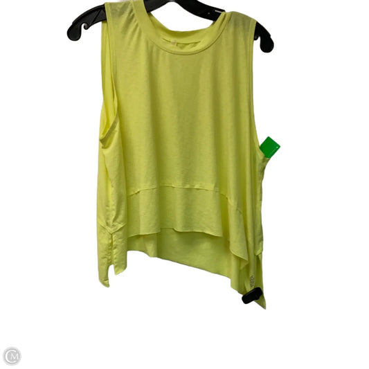 Athletic Tank Top By Free People In Yellow, Size: M