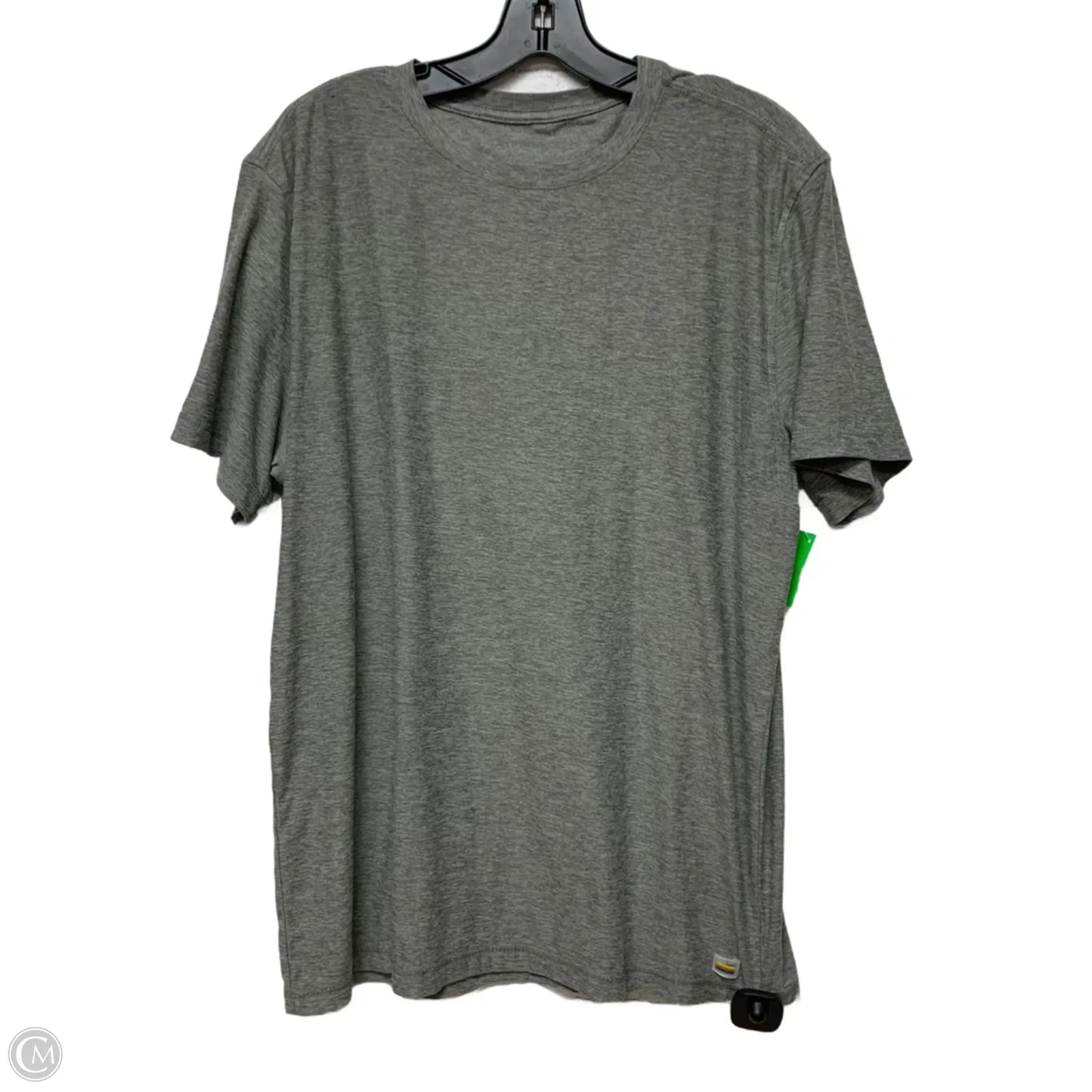 Athletic Top Short Sleeve By Vuori In Grey, Size: L