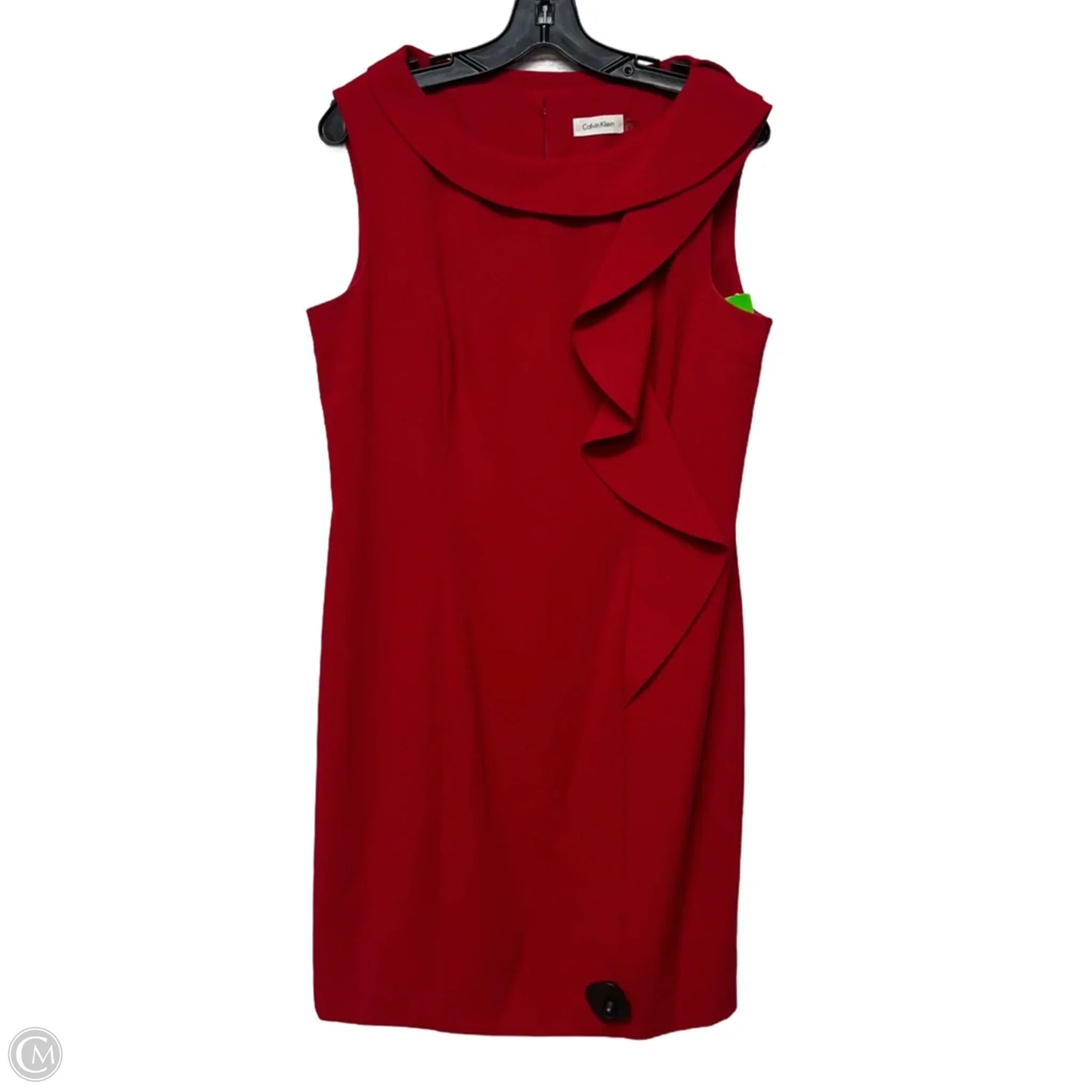 Dress Work By Calvin Klein In Red, Size: L