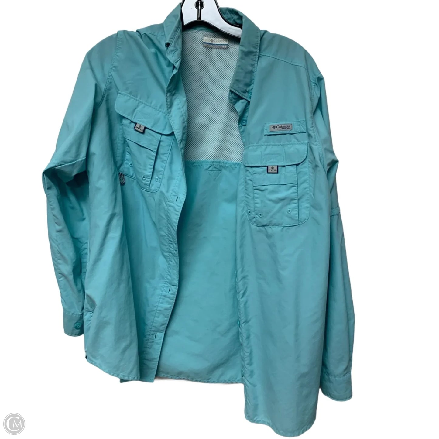Jacket Shirt By Columbia In Blue, Size: M