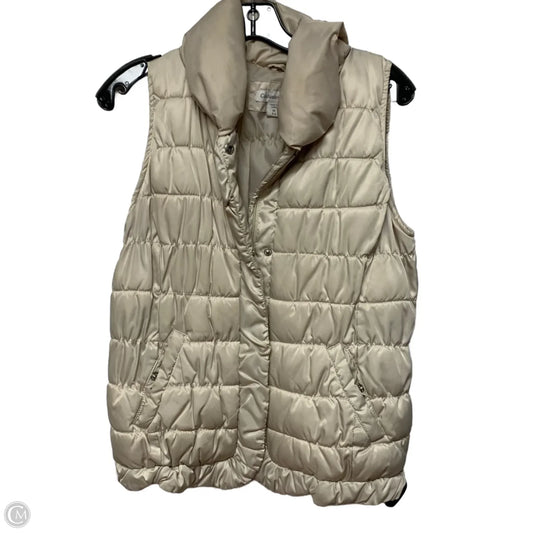 Vest Puffer & Quilted By Coldwater Creek In Cream, Size: Xs