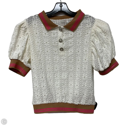 Top Short Sleeve By Maeve In White, Size: S