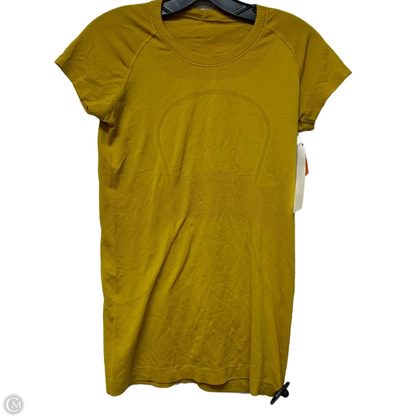 Athletic Top Short Sleeve By Lululemon In Yellow, Size: M