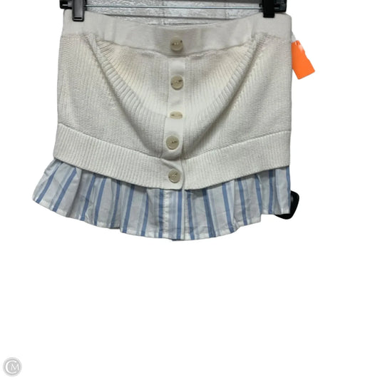 Top Sleeveless By Anthropologie In White, Size: M