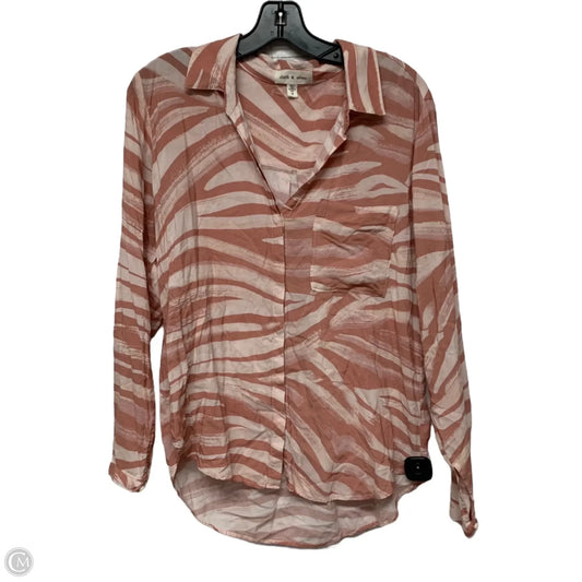 Top Long Sleeve By Cloth And Stone In Pink, Size: M