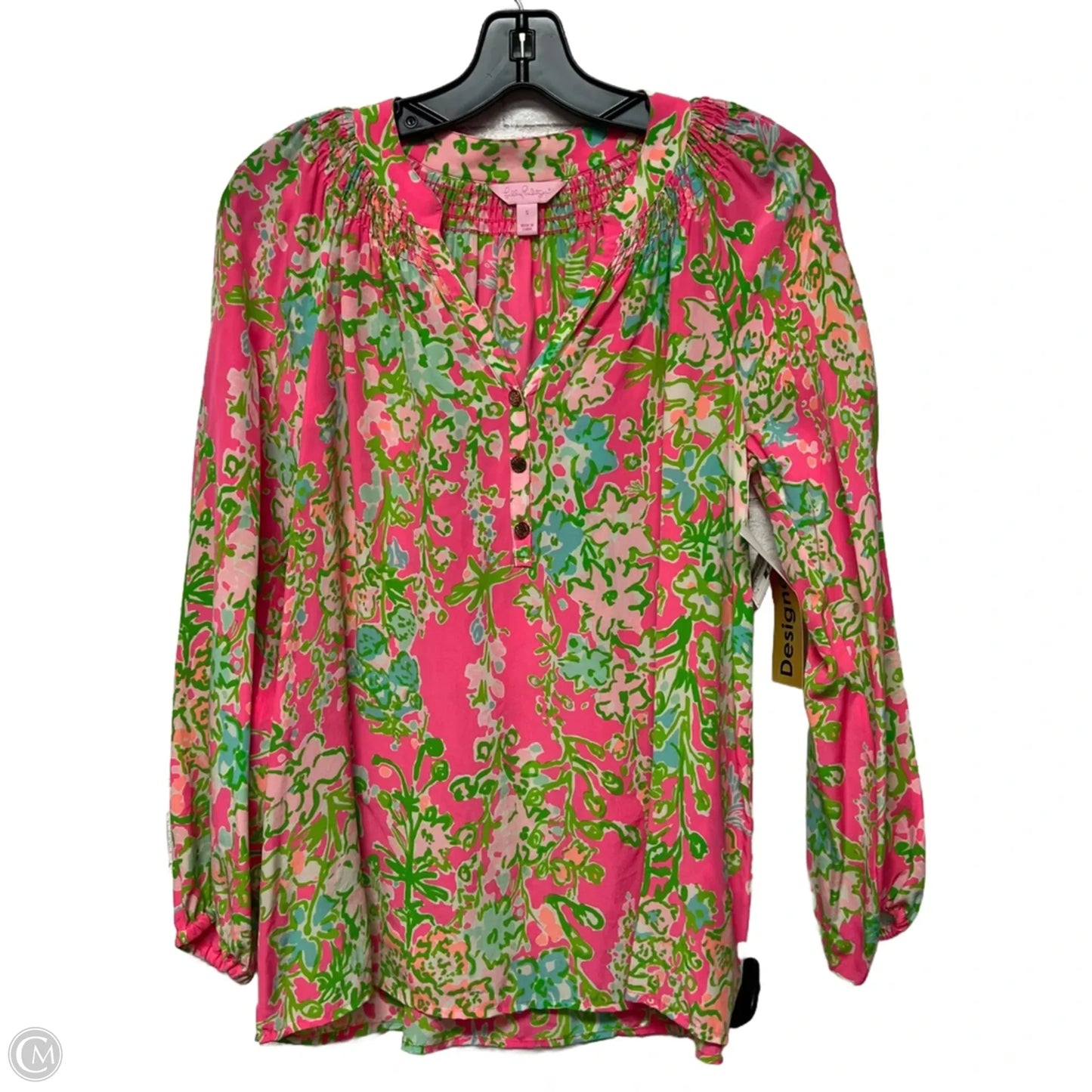 Top Long Sleeve Designer By Lilly Pulitzer In Pink, Size: S