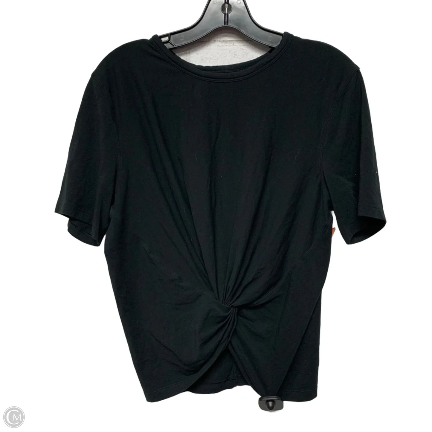 Athletic Top Short Sleeve By Lululemon In Black, Size: S