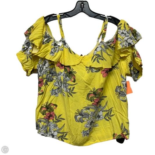Top Sleeveless By Unique Spectrum In Yellow, Size: 3x