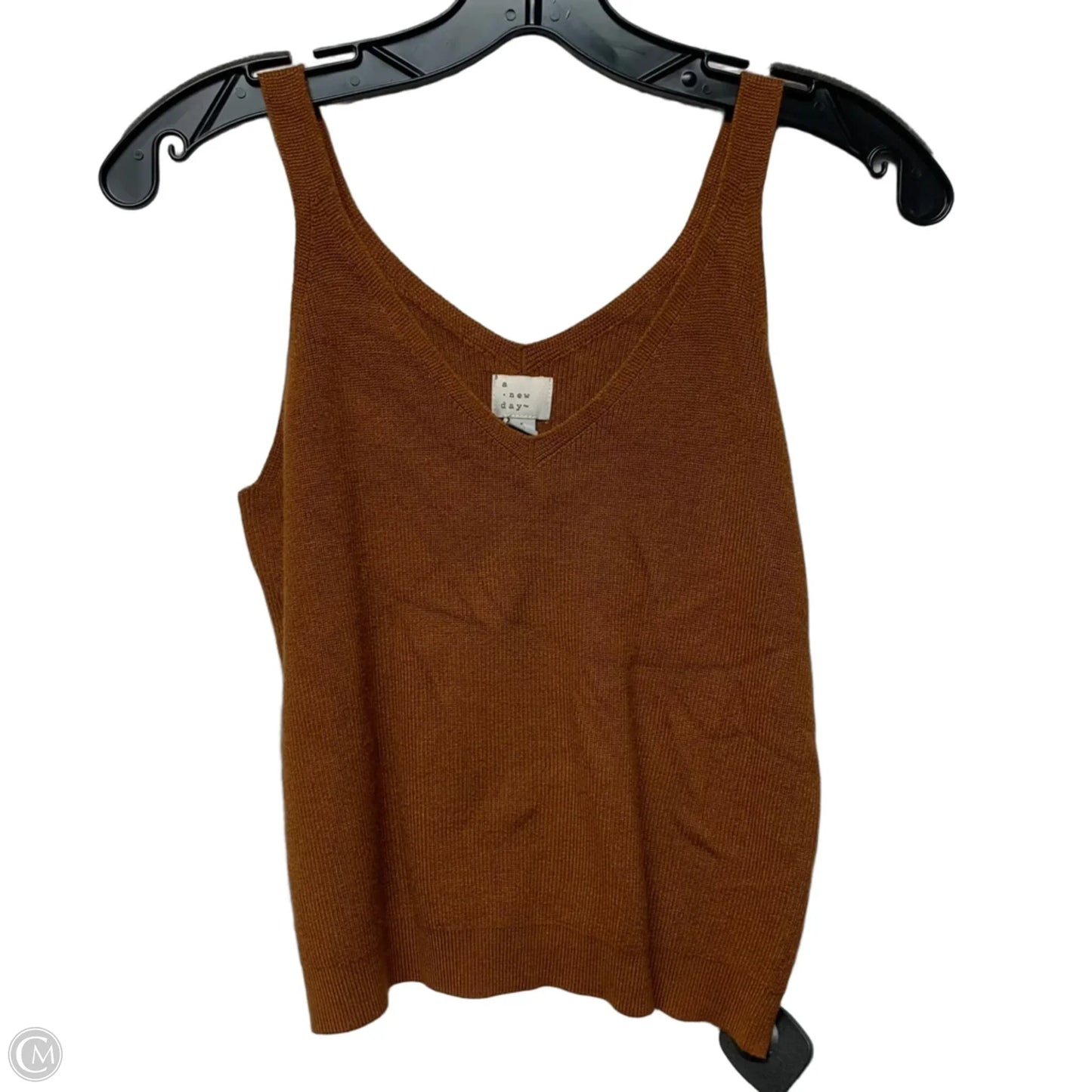 Top Sleeveless By A New Day In Brown, Size: M