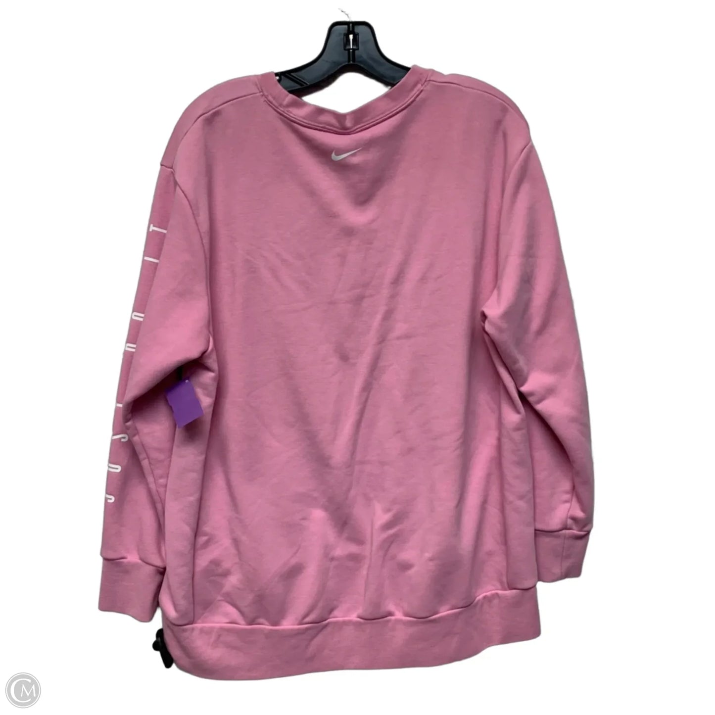 Athletic Sweatshirt Crewneck By Nike Apparel In Pink, Size: M
